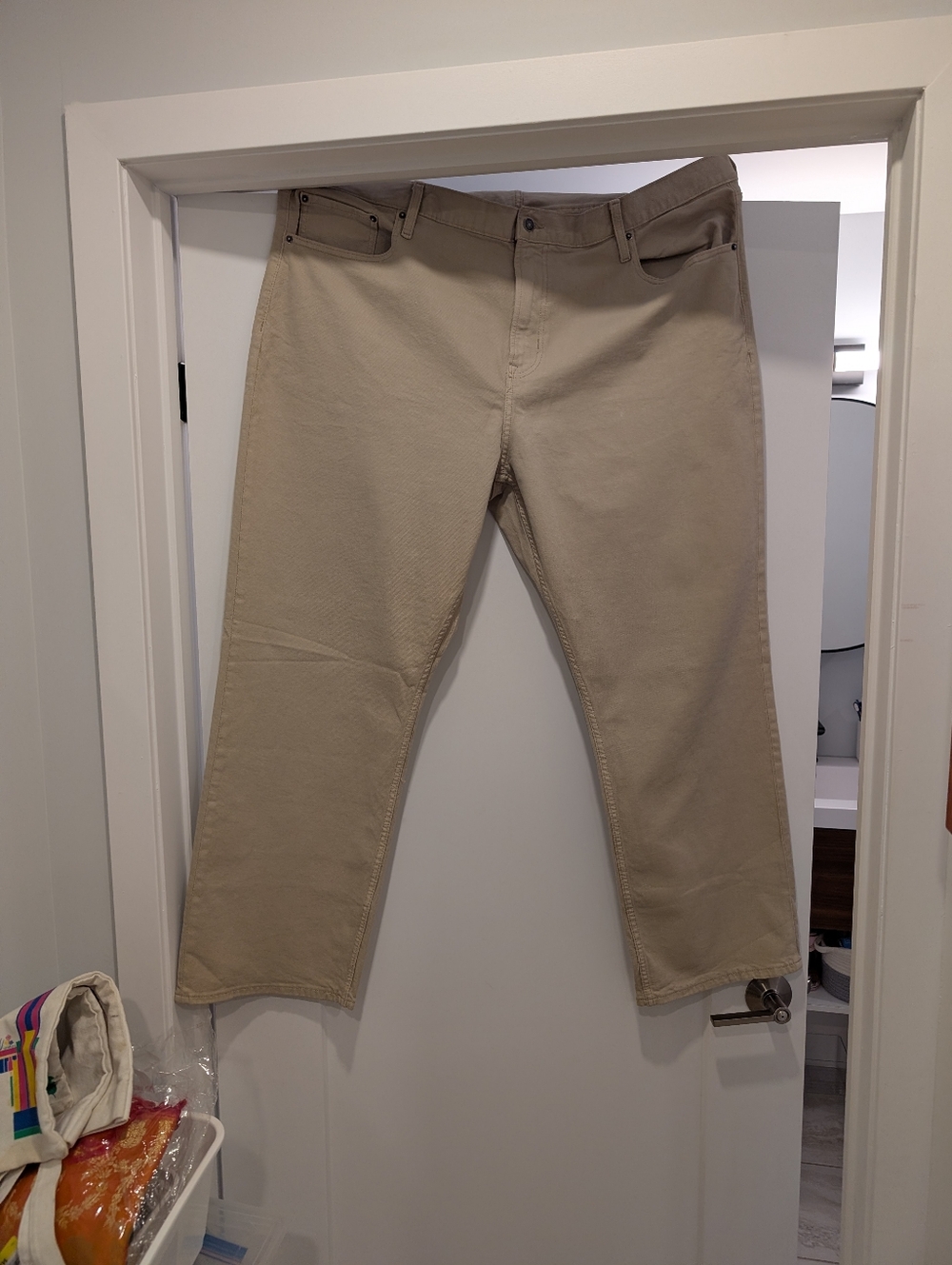 old navy Classic Beige/Tan Straight-Leg Jeans